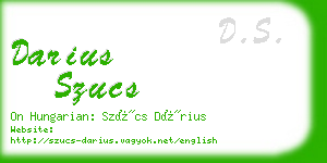 darius szucs business card